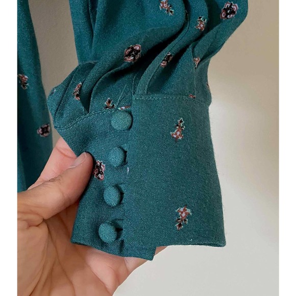 Free People BOHO Romper Teal Green Size Large - Picture 6 of 10